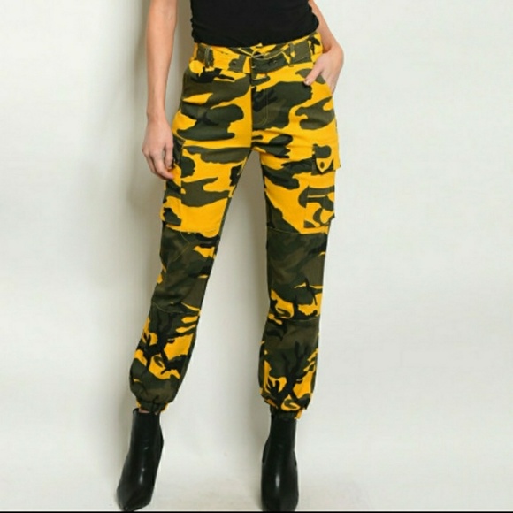 Yellow Camo Pants - Picture 2 of 3